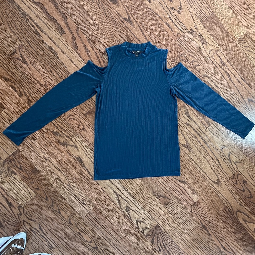 BANANA REPUBLIC Cold Shoulder Blue Blouse